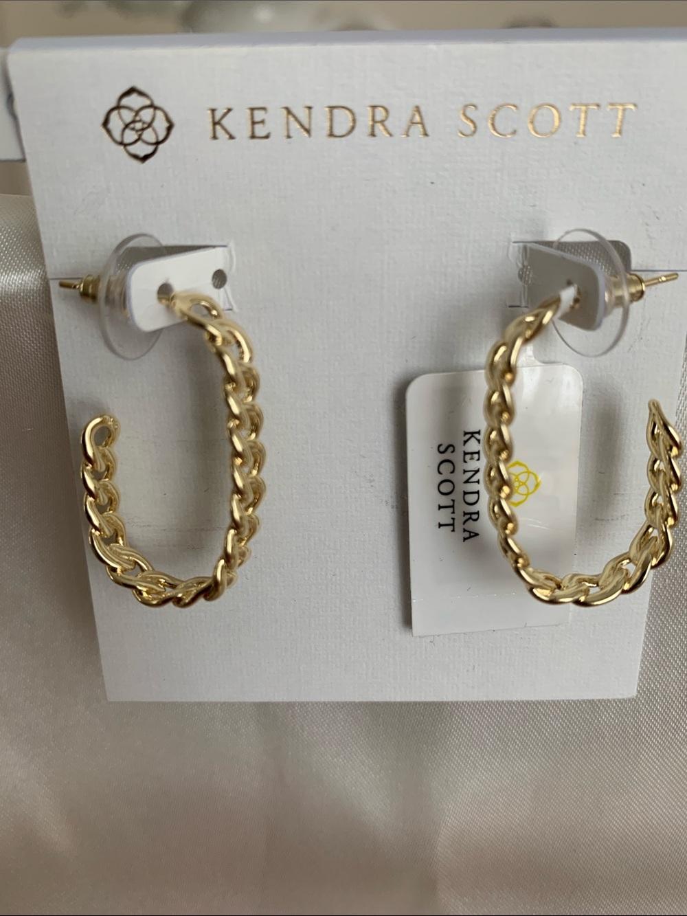 Kendra Scott Gold Chain-Link Hoop Earrings